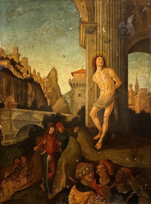 Anonimo, XIX sec. - Martirio di San Sebastiano