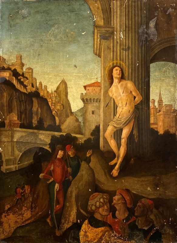 Anonimo, XIX Sec. - Martirio di San Sebastiano