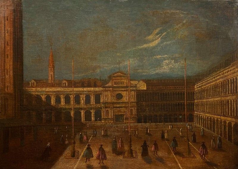 Anonimo, XVIII - XIX Sec. - Veduta di Piazza San Marco a Venezia