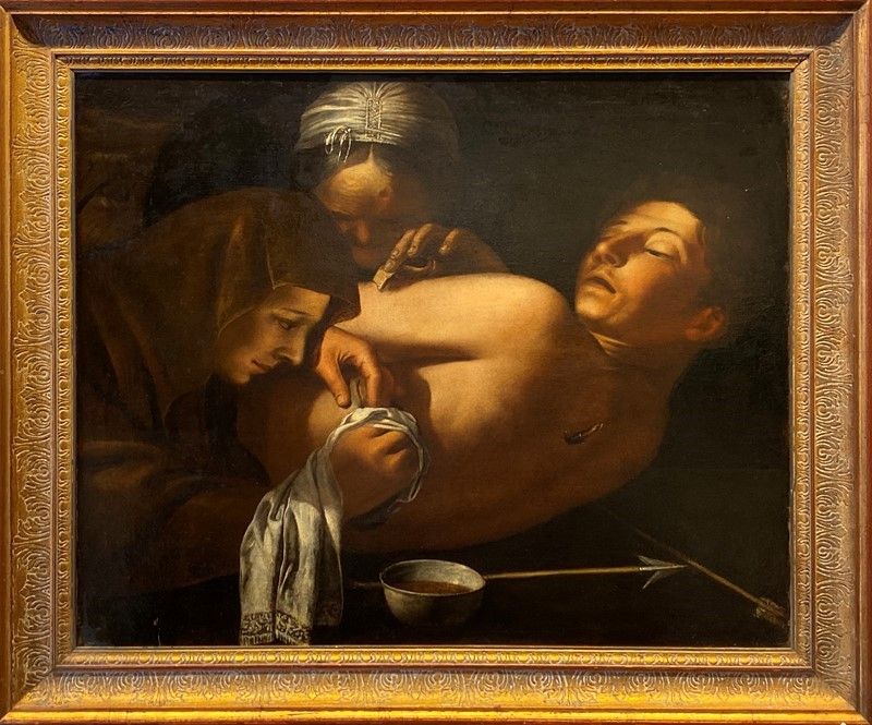 Scuola Romana, XVII Sec. - San Sebastiano Curato dalla Vedova Irene