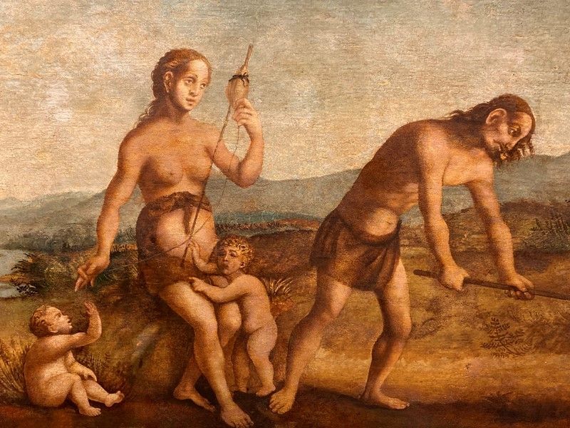 Attr. a Niccolò Soggi - La Cacciata dal Paradiso Terrestre e il Lavoro di Adamo ed Eva