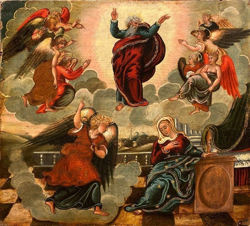 Scuola Veneto - Dalmata, XVII Sec. - Annunciazione