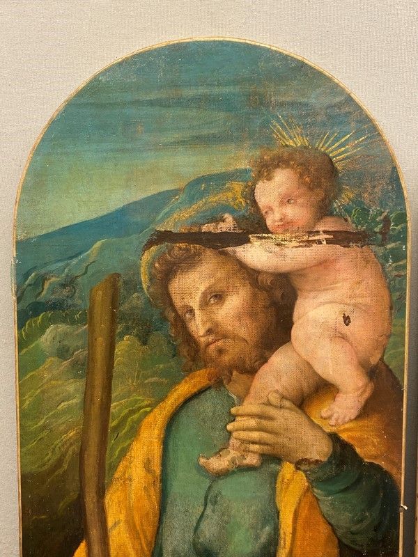 Scuola Veneta, Fine XVI Sec. - San Cristoforo e San Sebastiano