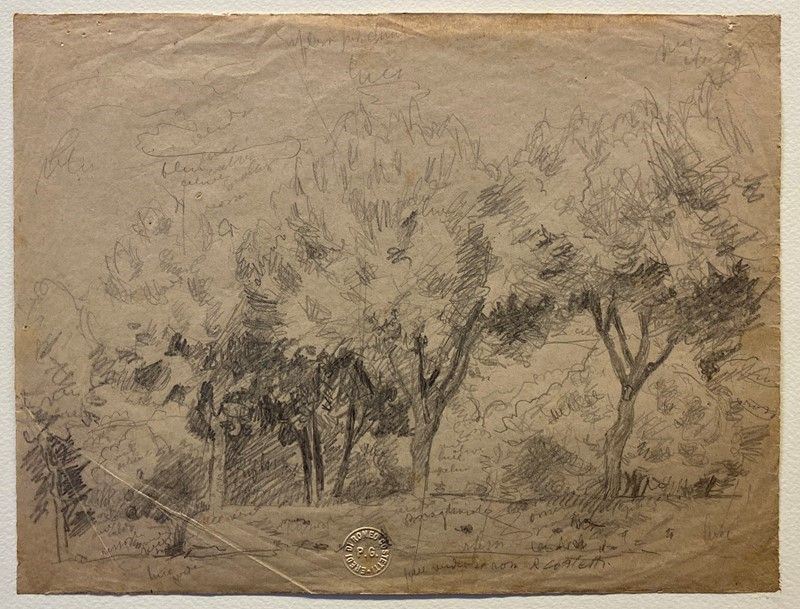 Romeo Costetti - Campagna con Alberi
