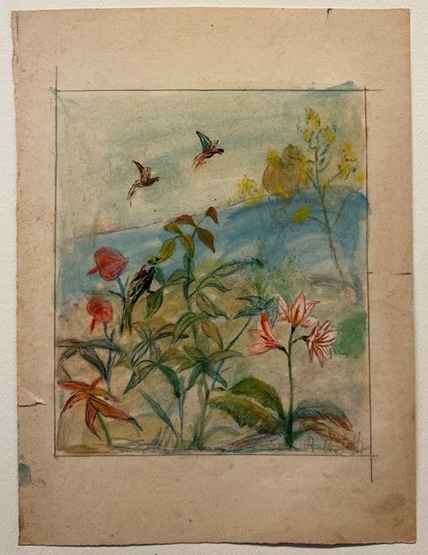 Romeo Costetti - Studio di fiori e pappagalli