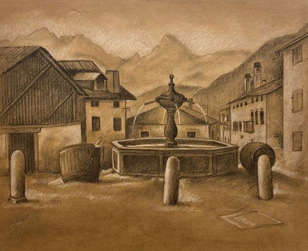 Ubaldo Oppi - Paesaggio Valle di Cadore