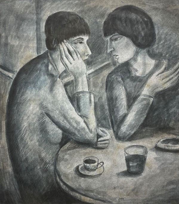 Ubaldo Oppi - Due donne al bar