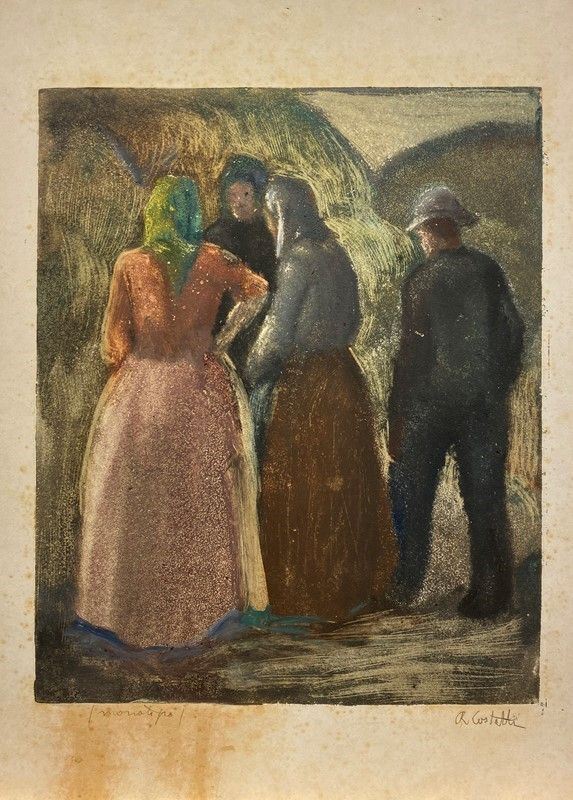 Romeo Costetti - Conversazione di contadine