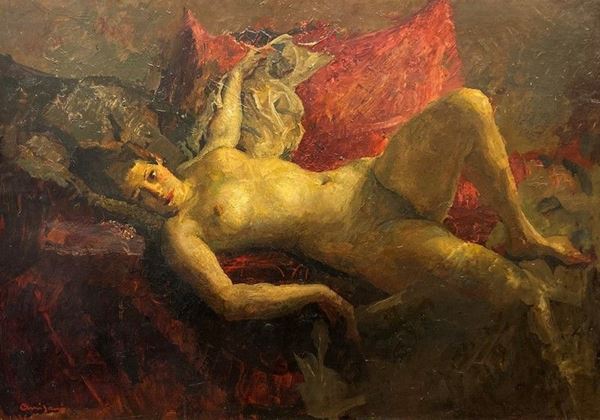 Giuseppe Amisani - Nudo di donna disteso