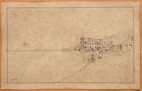Federico Cortese - Veduta di Posillipo con Palazzo Donn'Anna