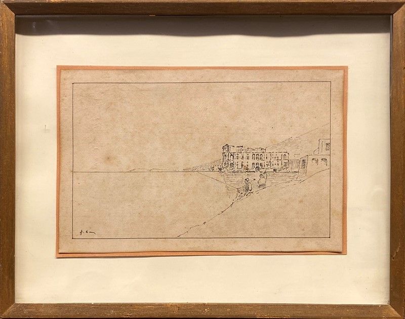 Federico Cortese - Veduta di Posillipo con Palazzo Donn'anna