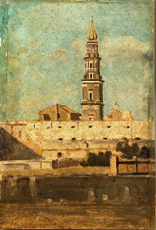 Anonimo, XX Sec. - Campanile del Carmine a Napoli