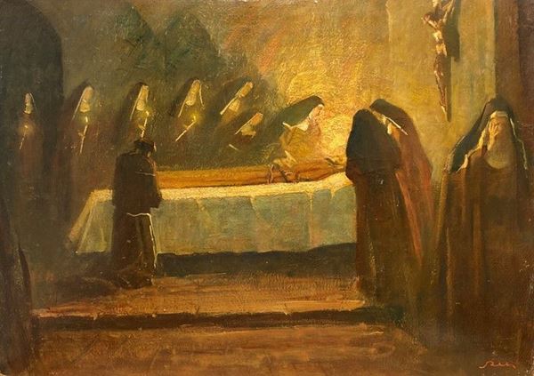 Giulio Salti - Il pianto delle clarisse - Morte di San Francesco