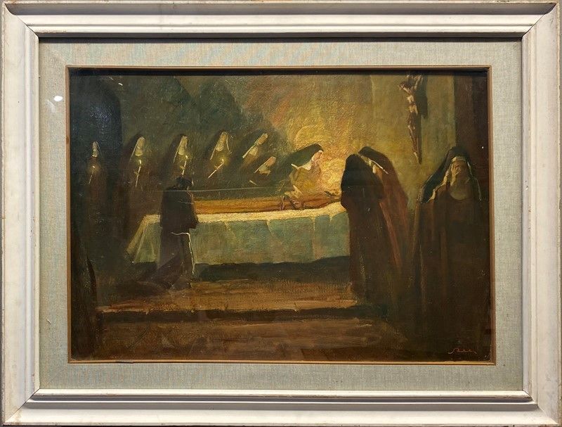 Giulio Salti - Il Pianto delle Clarisse - Morte di San Francesco