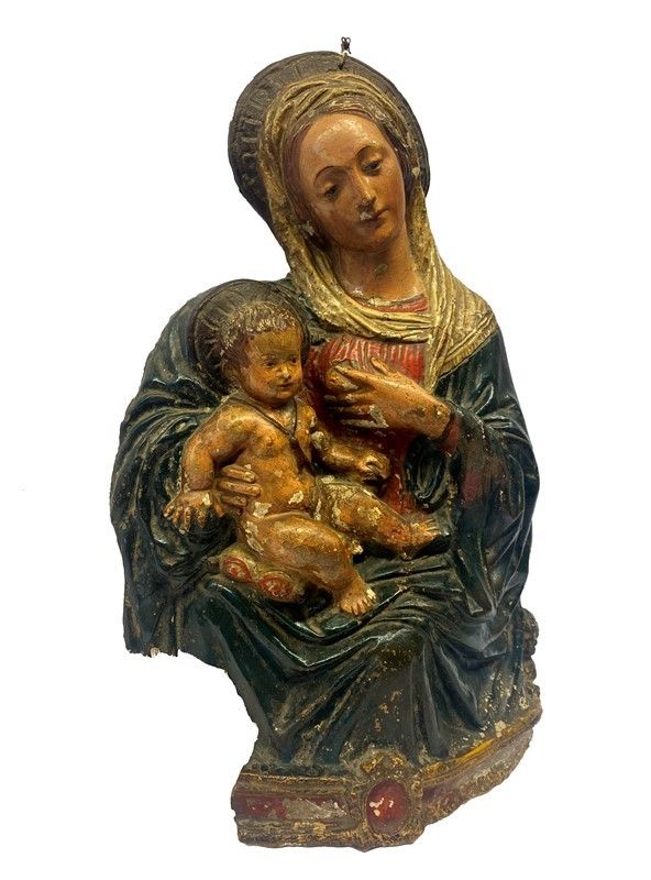 Scuola Toscana, XVII Sec. - Madonna Col Bambino