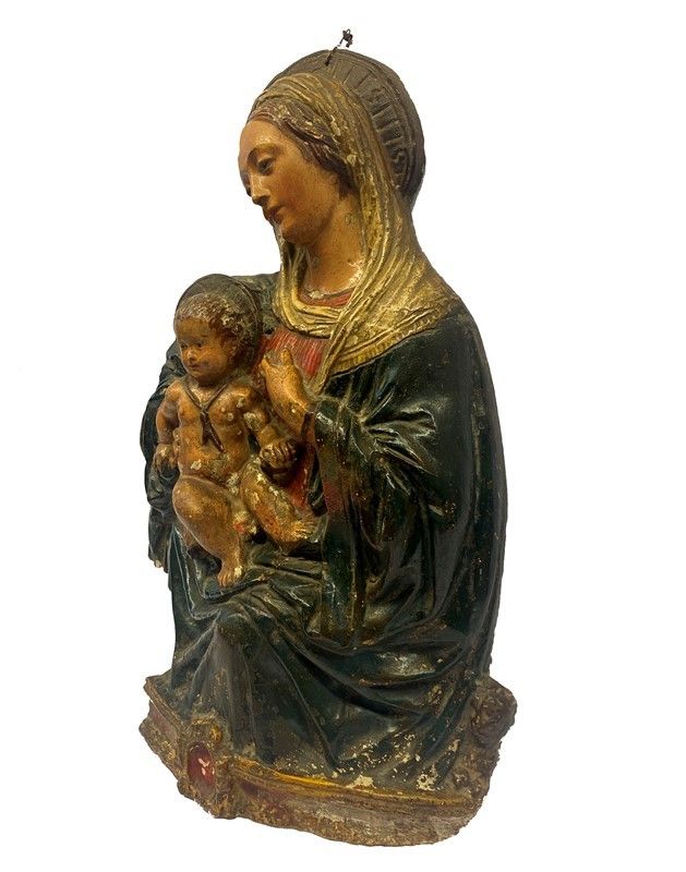 Scuola Toscana, XVII Sec. - Madonna Col Bambino