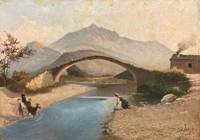 Paesaggio con Ponte e Pastorelle