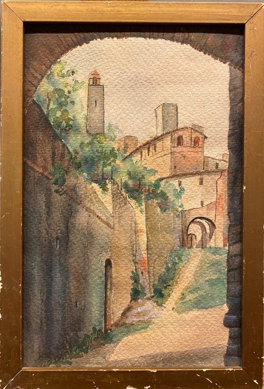 Anonimo, XX Sec. - Scorcio di Paese