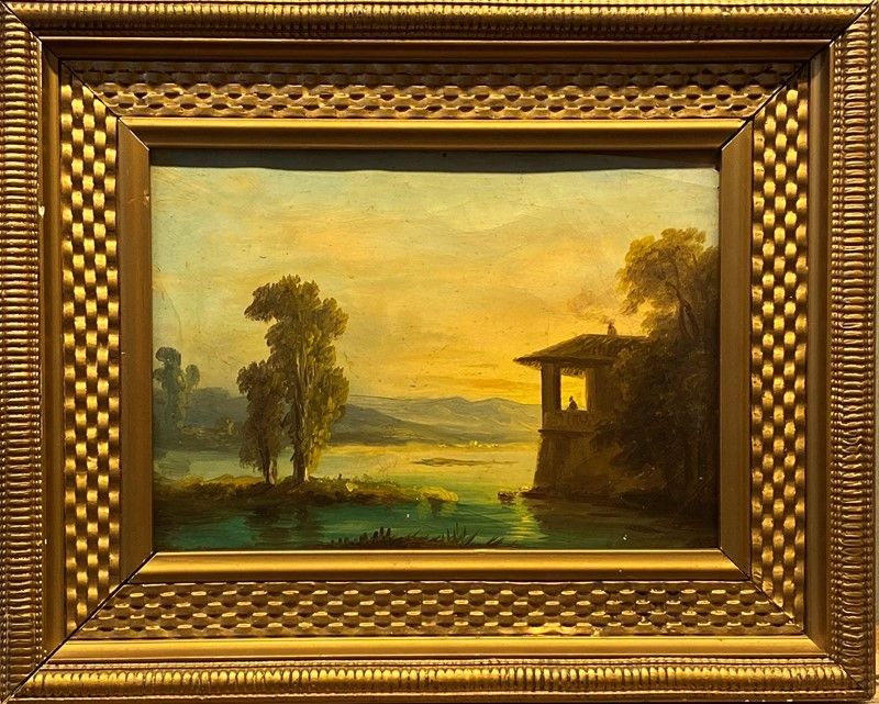 Anonimo, XIX - XX Sec. - Paesaggio Lacustre