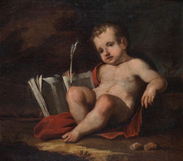 Scuola Italia Centrale, XVIII sec. - Cristo fanciullo con libro