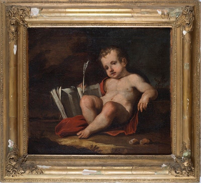 Scuola Italia Centrale, XVIII Sec. - Cristo Fanciullo con Libro