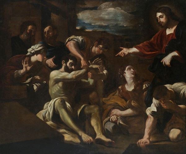 Scuola Emiliana, XVII sec. - La resurrezione di Lazzaro