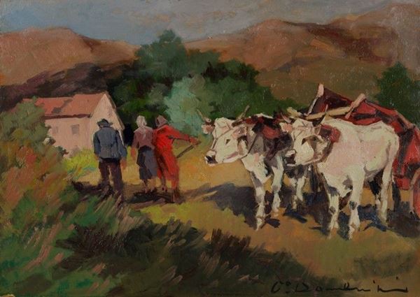 Carlo Domenici - Oxen and peasants