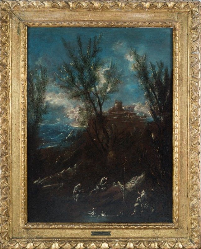 Alessandro Magnasco - Paesaggio con Monaci in Preghiera