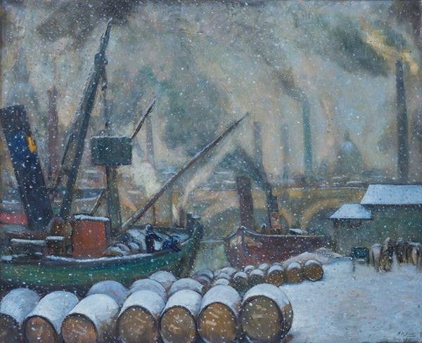 Baccio Maria Bacci - Le port S. Bernard a Paris