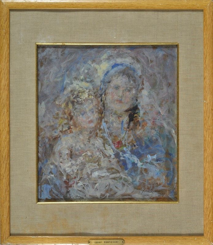 Luigi Mantovani - Madonnina con Gesù Bambino