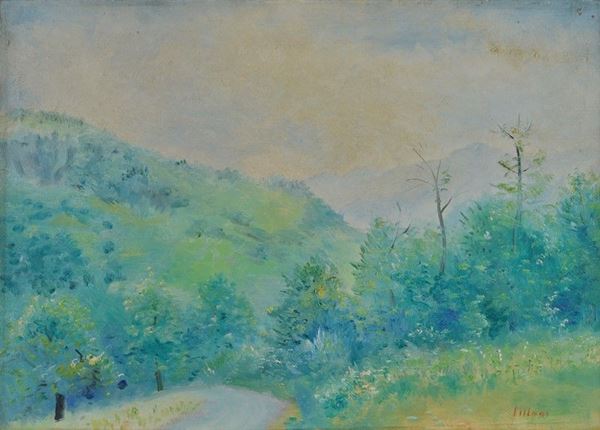 Umberto Lilloni - Paesaggio a bosco di Corniglio