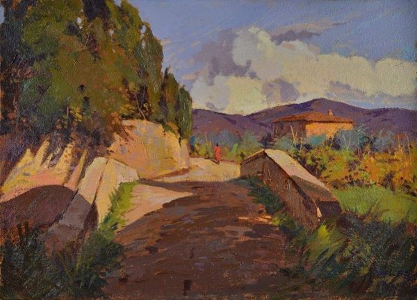 Angiolo Volpe - Paesaggio umbro 