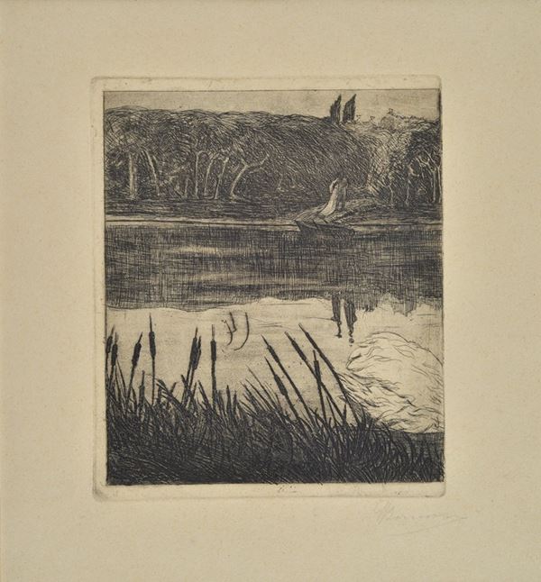 Umberto Boccioni - Die Liebenden am See (Gli amanti del lago)