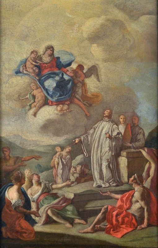 Anonimo, XVII sec. - apparizione della Vergine a San Bernardo 