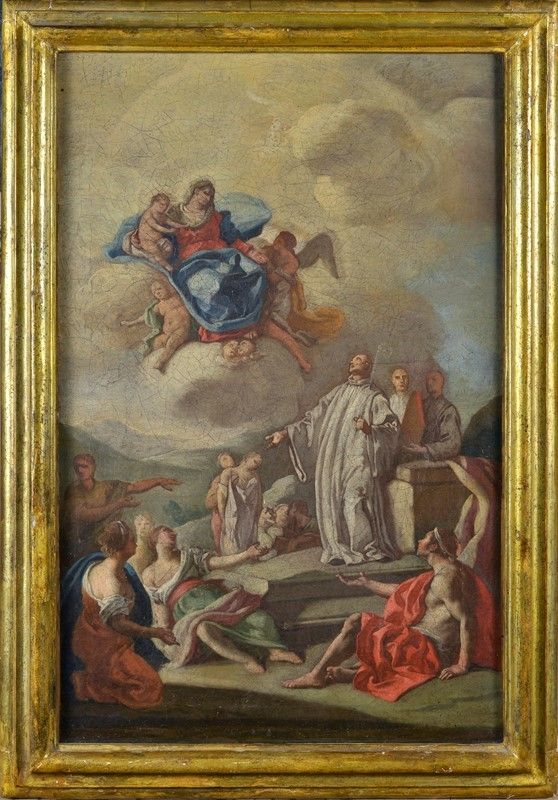 Anonimo, XVII Sec. - Apparizione della Vergine a San Bernardo