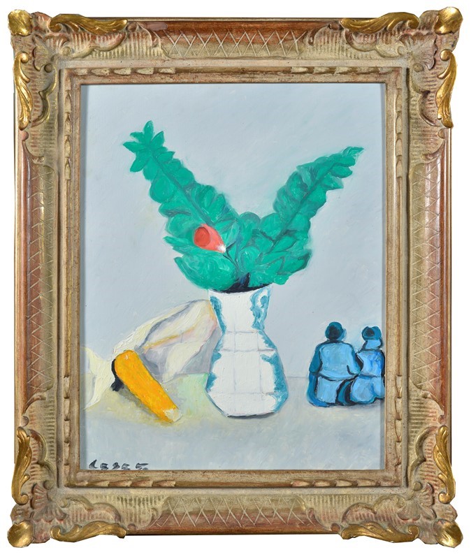 Giuseppe Cesetti - Vaso di Fiori e Figure