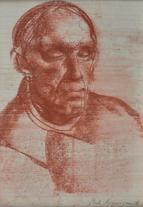 Pietro Annigoni - Volto maschile