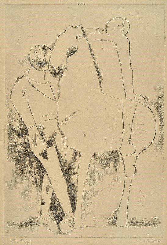 Marino Marini - Cavallo e figure