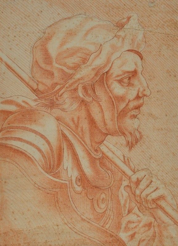 Anonimo, XVIII sec. - Study for armigero