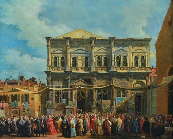 Anonimo, XIX - XX sec. - Processione a Venezia