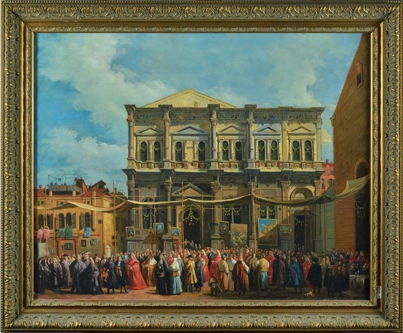Anonimo, XIX - XX Sec. - Processione a Venezia