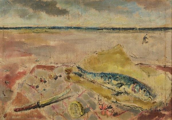 Filippo de Pisis - Natura morta sulla spiaggia