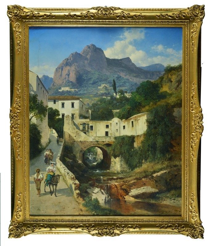 Albert August Zimmermann - Valle dei Mulini Vicino Amalfi