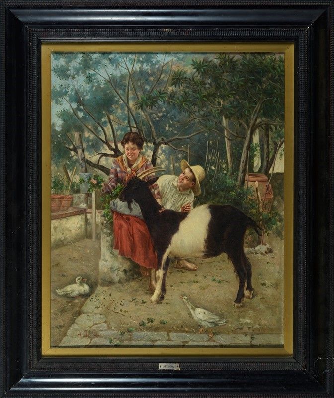 Alessandro Sani - Contadine con Capretta