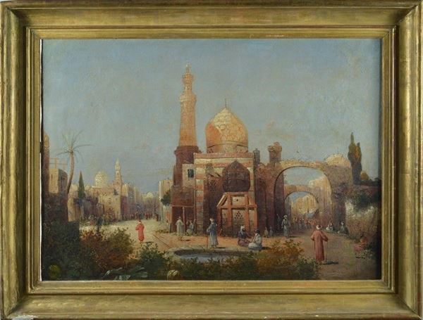 Attr. a Karl Kaufmann - Paesaggio orientalista