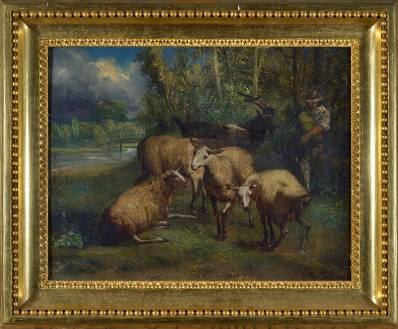 Giuseppe Palizzi - Pastore con Pecore