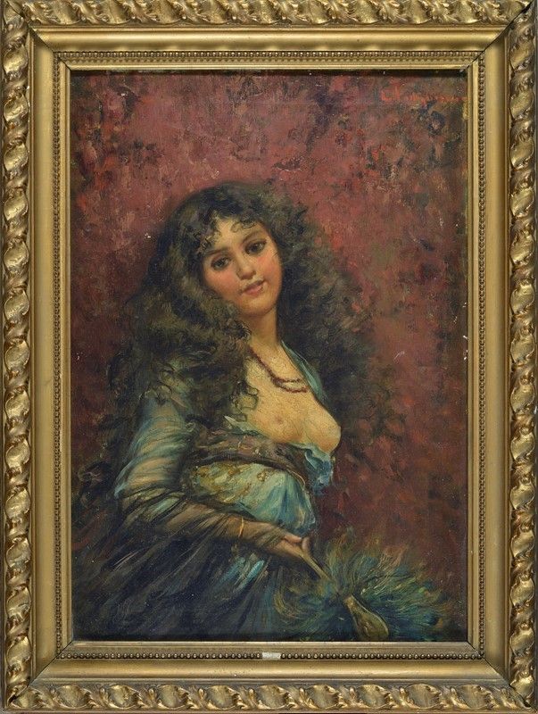 Luca Postiglione - Figura di Donna con Seni Scoperti