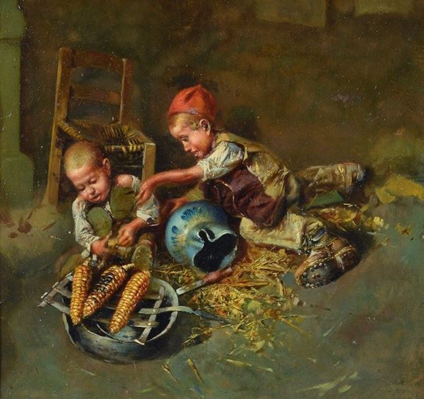 Tito Pellicciotti - Interno con bambini