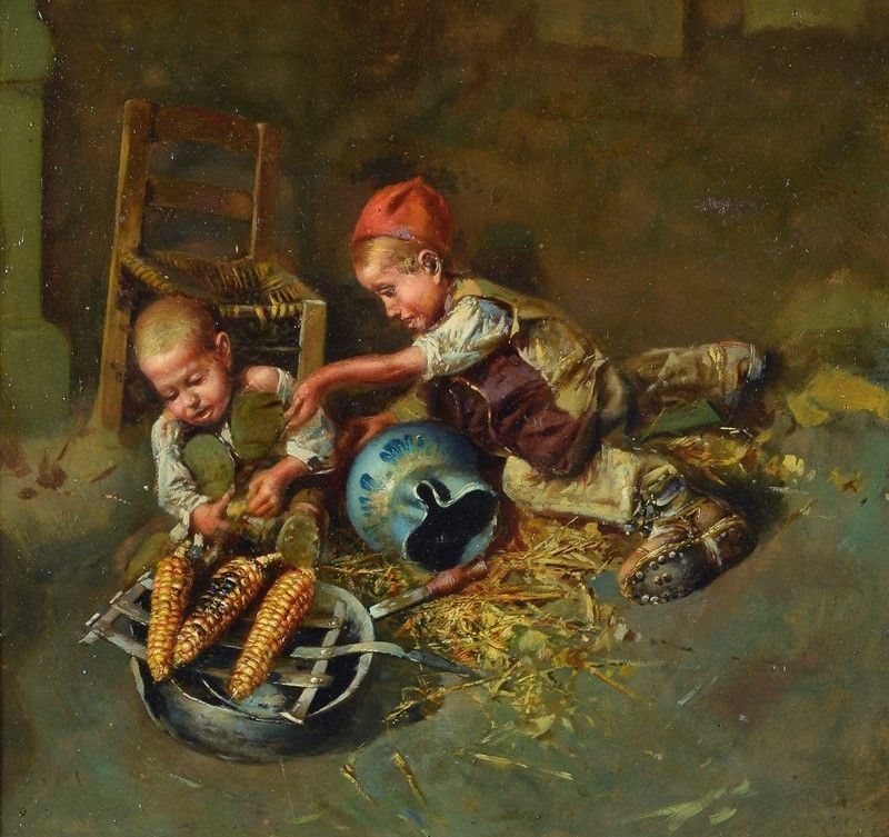 Tito Pellicciotti - Interno con Bambini