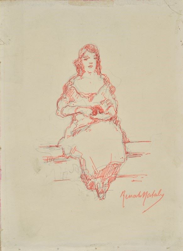 Renato Natali - Portrait of a seated woman